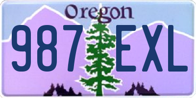OR license plate 987EXL