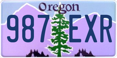 OR license plate 987EXR
