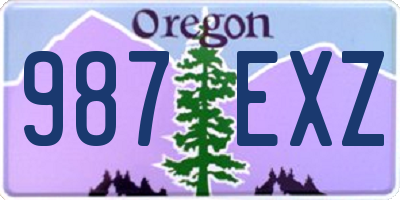 OR license plate 987EXZ