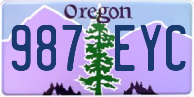 OR license plate 987EYC