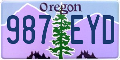 OR license plate 987EYD