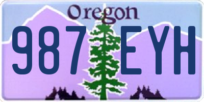 OR license plate 987EYH