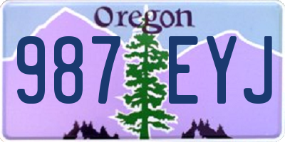 OR license plate 987EYJ