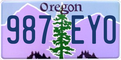 OR license plate 987EYO