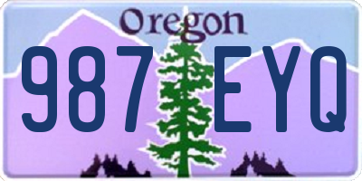 OR license plate 987EYQ