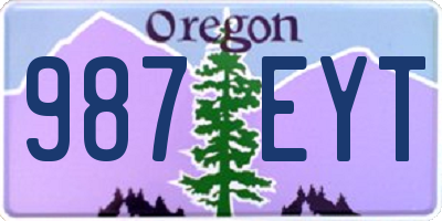 OR license plate 987EYT
