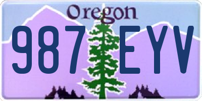 OR license plate 987EYV