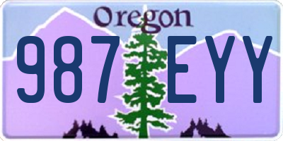 OR license plate 987EYY