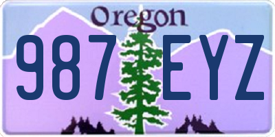 OR license plate 987EYZ