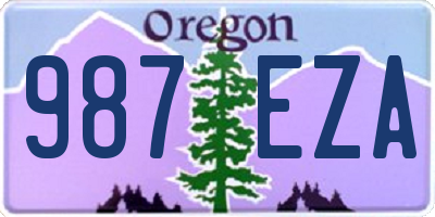 OR license plate 987EZA