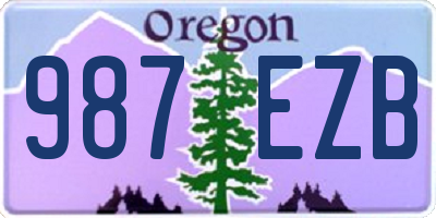 OR license plate 987EZB