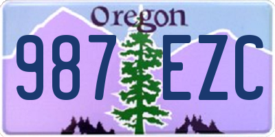 OR license plate 987EZC