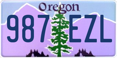 OR license plate 987EZL