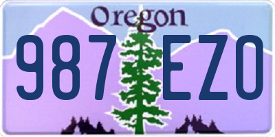 OR license plate 987EZO