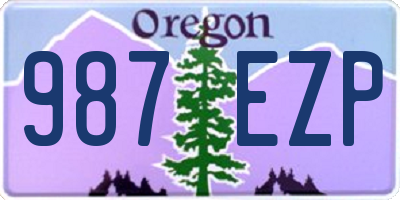 OR license plate 987EZP