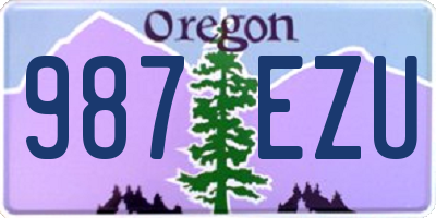 OR license plate 987EZU