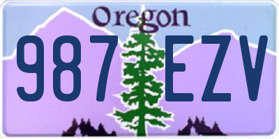 OR license plate 987EZV