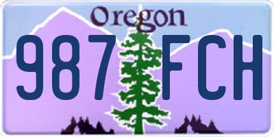 OR license plate 987FCH