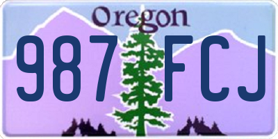 OR license plate 987FCJ
