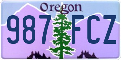 OR license plate 987FCZ