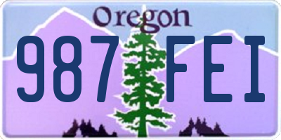 OR license plate 987FEI