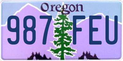 OR license plate 987FEU