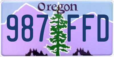 OR license plate 987FFD