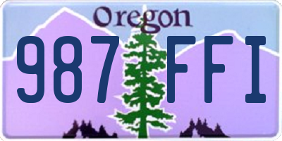 OR license plate 987FFI