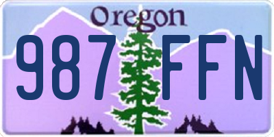OR license plate 987FFN