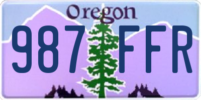 OR license plate 987FFR
