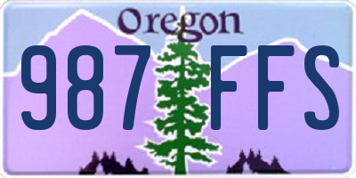 OR license plate 987FFS