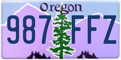 OR license plate 987FFZ