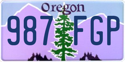 OR license plate 987FGP
