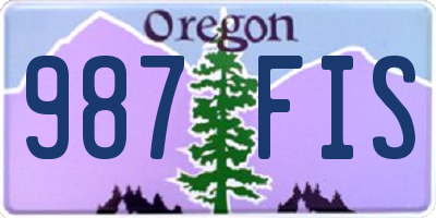 OR license plate 987FIS