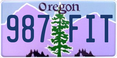 OR license plate 987FIT