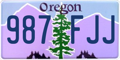 OR license plate 987FJJ