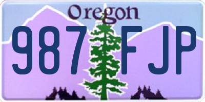 OR license plate 987FJP