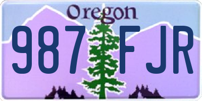 OR license plate 987FJR