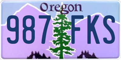 OR license plate 987FKS