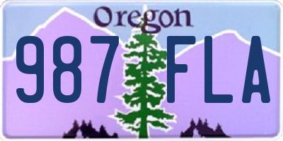 OR license plate 987FLA