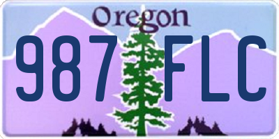 OR license plate 987FLC