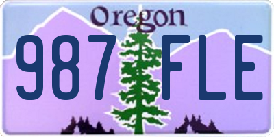 OR license plate 987FLE