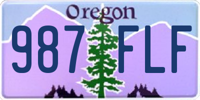 OR license plate 987FLF