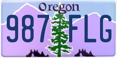 OR license plate 987FLG