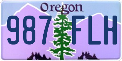 OR license plate 987FLH