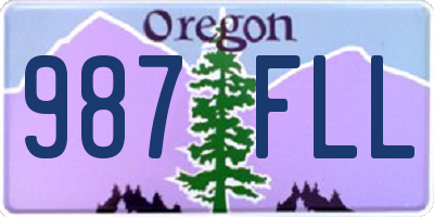 OR license plate 987FLL