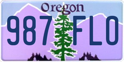 OR license plate 987FLO