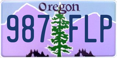 OR license plate 987FLP