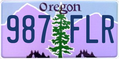 OR license plate 987FLR