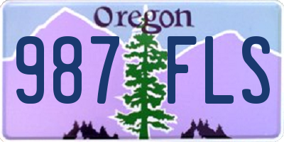 OR license plate 987FLS